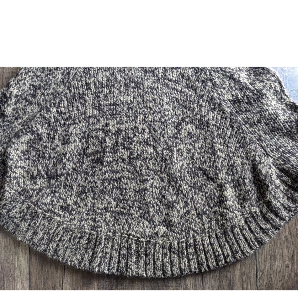 Michael Kors Cable Knit Turtleneck Poncho Sweater Womens Medium Tan Brown Chunk - Picture 4 of 12